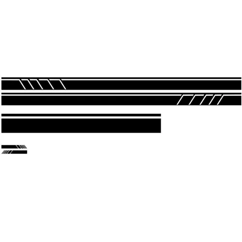 5pcs Universal Car Body Stripe DIY Sticker Decal Trim Side Hood Rear View Mirror Vinyl