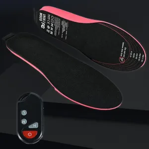 TENGOO 1 Pair EVA Unisex Electric Heated Insoles Wireless Remote Control Thermal Rechargeable Smart Heating Warm Pad for Winter Sports