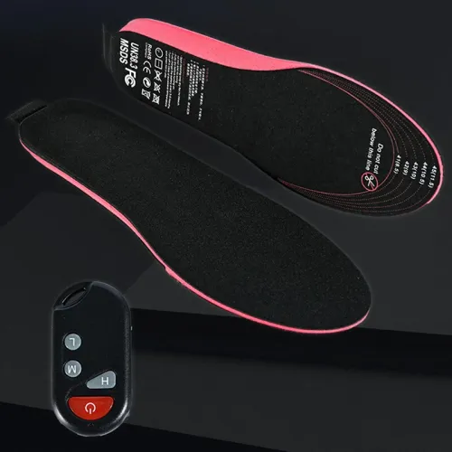 TENGOO 1 Pair EVA Unisex Electric Heated Insoles Wireless Remote Control Thermal Rechargeable Smart Heating Warm Pad for Winter Sports