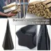 Manual Splitting Wedge Steel Diamond Shape 4 Way Log Splitter High Strength Anti Rust Coating Labor Saving Sledgehammer Tool Wood Splitting