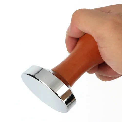 HiBREW 51MM Bottomless Coffee Powder Tamper Stainless Steel & Wooden Handle Flat Coffee Powder Press Portafilter Home DIY Coffee Making Tool