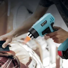 Cordless Electric Heat Gun 360W 400 for Mak 18V-24V Li-ion Battery Portable Heat Gun with 4 Nozzles High Power Heating Tool