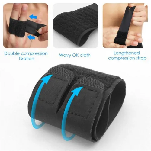 AOLIKE2PCSports Volleyball Basketball Finger Support Protector Finger Guard Bandage Pain Relief Sport Protective Gear