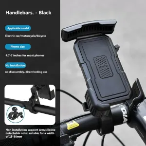 ACRUN4.7-7inch Adjustable Bike Phone Holder Shockproof Motorcycle Phone Handlebar Riding Navigation Frame 360 Rotation Bicycle Mount Accessories