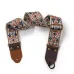 Embroidered Soft Vintage Flower Adjustable Creative Cotton Leather Guitar Strap
