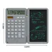 12 Digits Display Smart Calculator Handwriting Tablet Button Battery Solar Dual Power Supply Mini Scientific Calculator with Foldable Writing Tablet Financial Calculator Tablet Drawing Pad with Stylus Pen