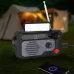 Warsun Emergency Crank Radio Multifunctional Flashlight Hand Crank Solar Charging & USB Charged AM/FM Radio with LELight Reading Lamp, SOAlarm Headphone Jack for Outdoor