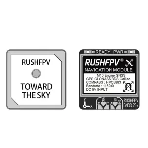 RUSHFPV GNSS PRO UBX NMEA M10 Dual Protocol GPS Module Built-in Ceramic Antenna 5883 Compass for RC Airplane Car FPV Racing Drone