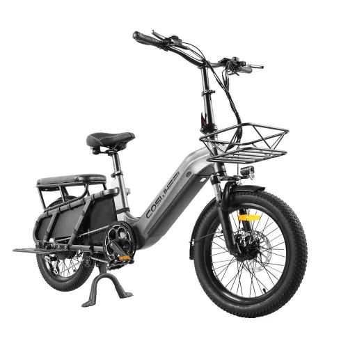 USA DIRECT COSWHEEL HQ20 Electric Bike 48V 19.2AH 750W(Peak 1300W) Motor Recommended Top Speed 25KM/H 20*2.4inch Tire 108KM Max Mileage 200KG Max Load Electric Bicycle