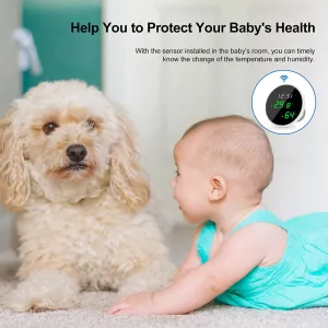 Tuya WiFi Temperature Humidity Sensor Smart Home Automation Voice Control Real Time Sensor USB Powered Supply with Amazon Alexa Google Home Asistant