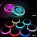 LED Car Cup Holder Light Car Coasters Bottle Atmosphere Light Mats 7 Colors Cup Holder Pad Car Interior Decorative Light