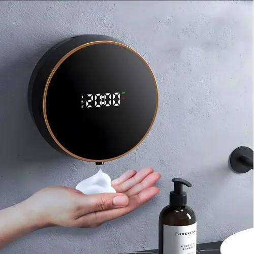 Contactless Automatic Foam Soap Dispenser Time Display USB Charging Automatic Sensing Liquid Soap Dispenser