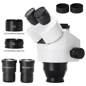 HAYEAR 7-90X Trinocular Microscope with 360 Swivel Arm for Mobile Phone Repair and Circuit Board Soldering 2K High Definition Camera Included