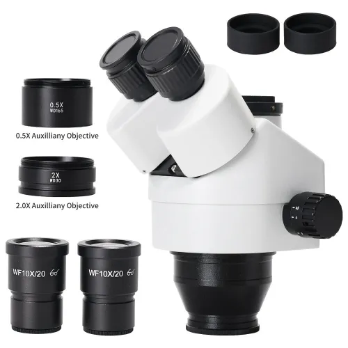 HAYEAR 7-90X Trinocular Microscope with 360 Swivel Arm for Mobile Phone Repair and Circuit Board Soldering 2K High Definition Camera Included