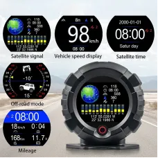 X95-GPS Vehicle-Mounted Multi-Function Vehicle-Mounted Horizontal Slope Meter GPS Altitude Off-Road Table High-Precision Compass HUD