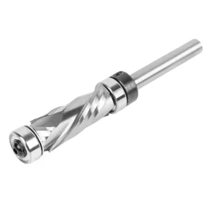 1/4 Inch Shank Carbide Compression Flush Trim Router Bit with Top Bottom Bearing 1/2 Inch Cutting Dia Tungsten Carbide Cutter for Woodworking Trimming Slotting