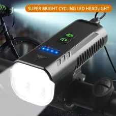 BENGGUO 3 in 1 Bike Headlight 1000Lm Brightness 4400mAh High Capacity Power Bank 8 Light Modes Waterproof Bicycle Front Light with 130db Horn for Night Cycling