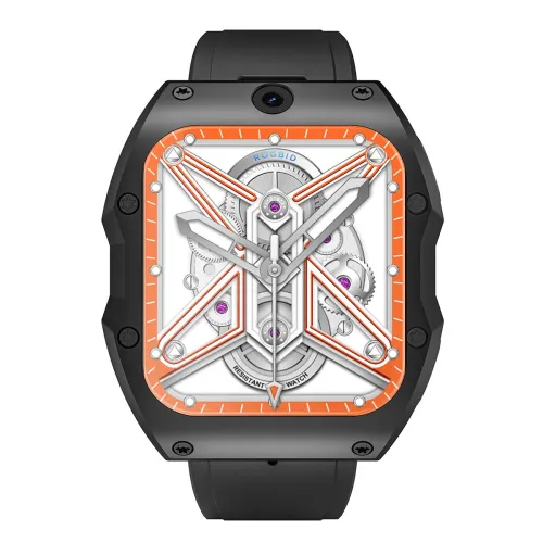 Rogbid Model X 2.1 inch HD 400*454 Pixels 4G LTE 4GB+128GB GPS 13MP+5MP Dual Camera IP68 Waterproof Face Unlock Ceramic Smart Watch Phone