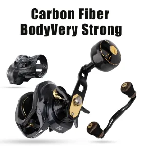 1pc 16kg Drag Power Baitcasting Reel Left/Right Hand Fishing Reel 6.5:1 High-Speed Gear With Replacement Handle Carbon Fibre Shooting Fishing Reel