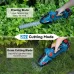 Cordless 2-in-1 Hedge Trimmer and Grass Shear 18V Rechargeable for Weeding and Pruning Compatible with Batteries Precision Cutting Garden Tool with Charger and Batteries