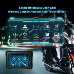 YUEHOO 5 inch Motorcycle MP5 Player IPS 2.5D Touch Screen IP67 Waterproof
