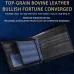 BULLCAPTAIN Men's RFID Genuine Leather Billfold Wallet with Gift Box Business Casual Multi-Card Slot Card Holder Money Clip Gift for Boyfriend Father Husband Gift