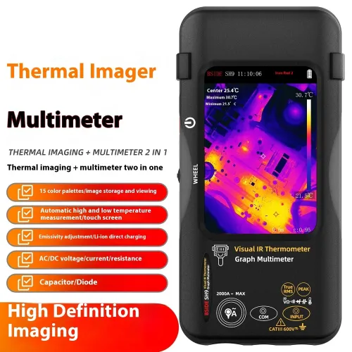 Upgrade BSIDE SH9 SH9A Visual Thermal Imager Multimeter With macro lens ISR 320  428 Pixels Thermal Imaging Camera 3.98-inch TFT touchscreen Rechargeable Battery