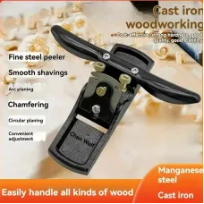 Adjustable Woodworking Hand Plane with Manganese Steel Blade Metal Construction for Smooth Shaving Fine Wood Peeling Manual Operation