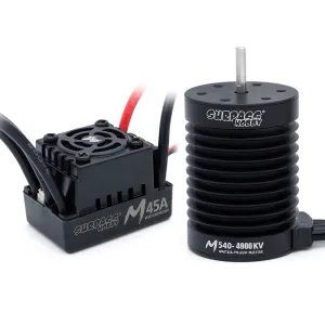 SURPASS HOBBY M2845/M540 All Black Waterproof Brushless Motor W/ M45A Waterproof ESC 4.0 Connector Suitable for 1/14 Model RC Car Parts