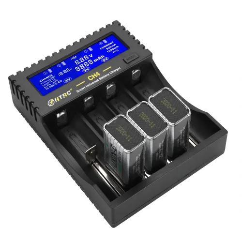 HTRC CH4 Battery Charger Li-ion Li-fe Ni-MH Ni-CD Smart Fast Charger for 18650 26650 6F22 9V AA AAA 16340 14500 Battery Charger