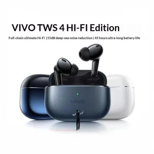 VIVO TWS4 HiFi Version TWS Earbuds bluetooth Earphone QCC S3 LDAC+aptxLossless Audio 3D Panoramic Sound ANC 55dB Depth Noise Cancelling 3-Mic AI Call Noise Reduction  45H Playback 44ms Low Delay In-ear Sports Headphones