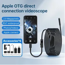 1080P 8mm iphone and Android Car Inspection Endoscope Camera Repair Equipment Tool with 5m Cable IP67 Waterproof 2.0 Megapixels