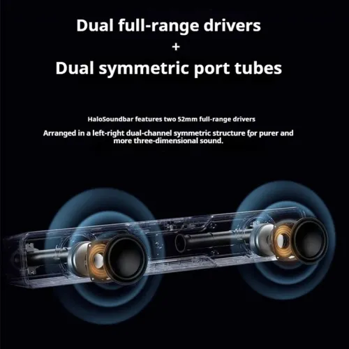 Claison Desktop Computer Soundbar Wired bluetooth 5.4 Speaker RGB Lighting Dual 52mm Full-frequency Coil Unit Deep Bass Built-in HD Microphone USB Wired Subwoofer Speaker