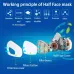 Reusable Half Face Cover Gas Mask with Safety Glasses Double Filtration for Chemical Organic Vapor Welding Woodworking Protection