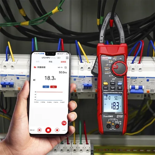 UNI-T UT219PV Digital Clamp Meter 2500V DC 1500V AC 1000A Bluetooth Communication CAT III 1500V IP65 Ampere Meter for Photovoltaic Applications