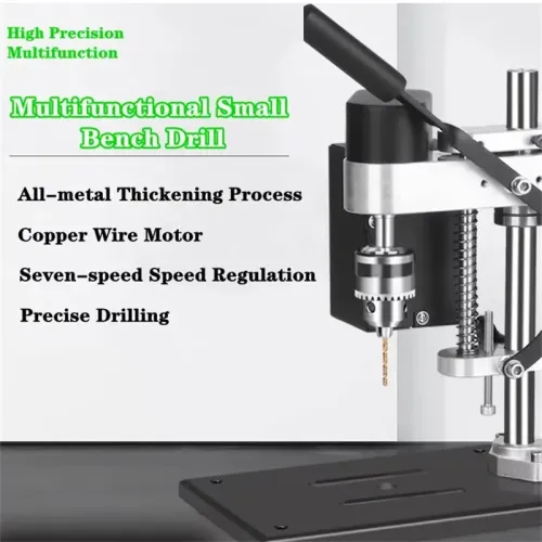 200W 775 DC Motor Desktop Mini Bench Drill EU Plug Adjustable Speed Home Punching Drilling Machine Woodworking Metal Plastic Drilling