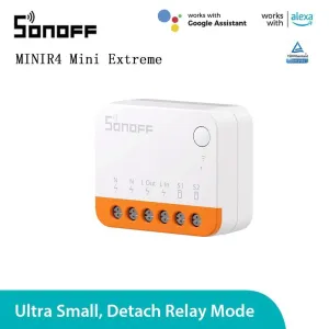 SONOFF MINIR4 Wifi Switch Module Smart Wi-Fi Two Way Switch Smart Home Works R5 S-MATE Wireless Control Alexa Google Home
