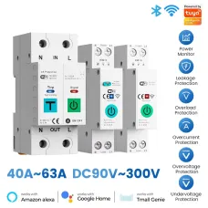 DLQ010/DLQ011/DLQ012 1P40A 2P63A Tuya WiFi Circuit Breaker Smart Home Wireless Remote Control Smart Switch Real-Time Whole-Home Power Monitor Voice Control with Alexa Google Home