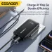 [GaN Tech] ESSAGER ES-CD48 65W 2-Port USB PD Charger USB-A+USB-C PD3.0 QC4.0 PPS Fast Charging Wall Charger Adapter EU Plug for iPhone 17 17Pro 16 Pro Max 15 14 13 for Xiaomi 17pro for SAMSUNG for OPPO for VIVO