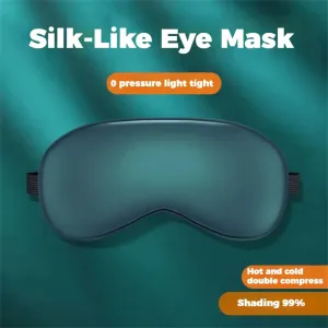 KALOADouble Sided Simulated Silk Sleeping Eye Mask Adjustable Elastic Band Blackout Travel Sleep Eyeshade Nap Cover