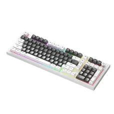 Venfish N98 Tri-mode AI Mechanical Keyboard with Knob Red Switch 100keys Hot-swap Gasket Structure RGB 4000mAh Battery 2.4G/bluetooth5.0/Type-C Wired Keyboards