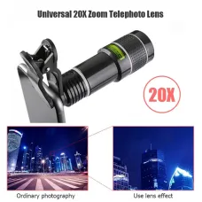 IPRee 20X Telescope Zoom Lens Monocular Mobile Phone Camera Lens for Camping Hunting Sports