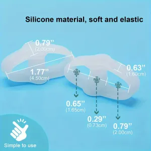 KALOA2pcs Soft Gel Toe Separators with 2 Loops - Comfortable Silicone Toe Spacers for Daily Yoga - Flexible Reusable - Toe Spreaders for Foot Care, Ideal for Men & Women - Applicable to All Kinds of Shoes