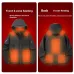 TENGOO 10 Zones Electric Heated Jacket - 3 Gear Control Temperature, Windproof, USB Charging, Thermal Hoodie Coat for Outdoor Hiking Camping