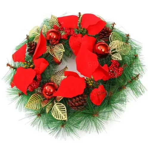 Christmas Wreath XMAS Garland Christmas Tree Door Decor Ornament