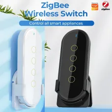 Tuya Zigbe Wireless Smart Home Scene Switch 4 Gang 12 Scene Touch Light Switch Remote Control Smart Life App