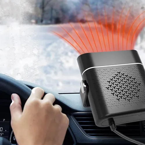 IPRee 360 Degree Portable Auto Heater ABHeating Cooling Fan for Cars Trucks Car Accessories 12/24V