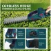 Cordless 2-in-1 Hedge Trimmer and Grass Shear 18V Rechargeable for Weeding and Pruning Compatible with Batteries Precision Cutting Garden Tool with Charger and Batteries