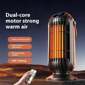 1500W Household Fan Heater Winter Warm Electric Heater for Office Living Room Bathroom Bedroom Intelligent Temperature Control
