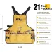 Heavy Duty Canvas Work Apron 21 Pockets Tool Organizer Adjustable Straps Magnetic Holder Carpenter Workshop Mechanic Gardener DIY Crafts